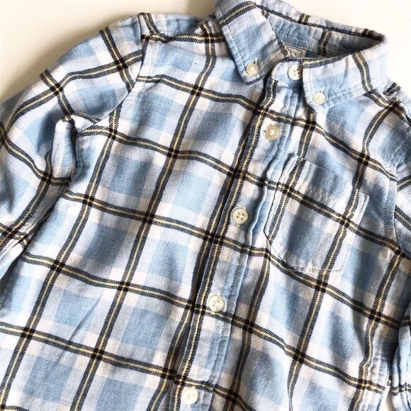 BABygap blue plaid button down VGUC 18-24 months - Picture 2 of 2